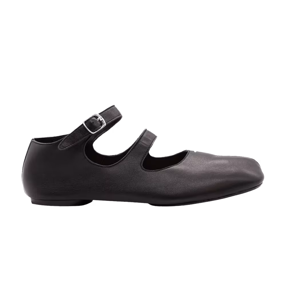Maison Margiela Women's Tabi Ballerina Double-Strap Flats Black