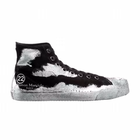 Maison Margiela Wmns Tabi High 'Paint Effect - Black'
