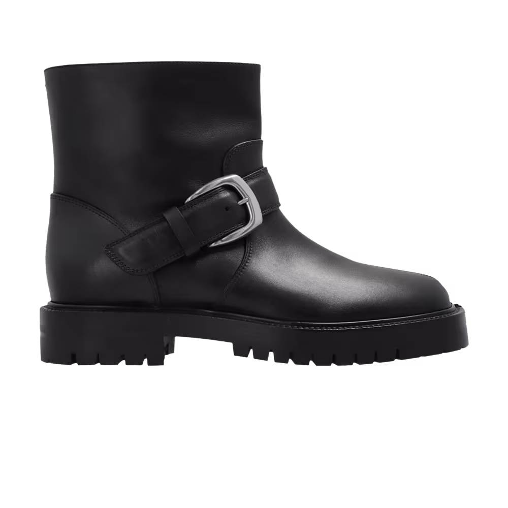 Maison Margiela Women's Tabi County Buckle Ankle Boot Black