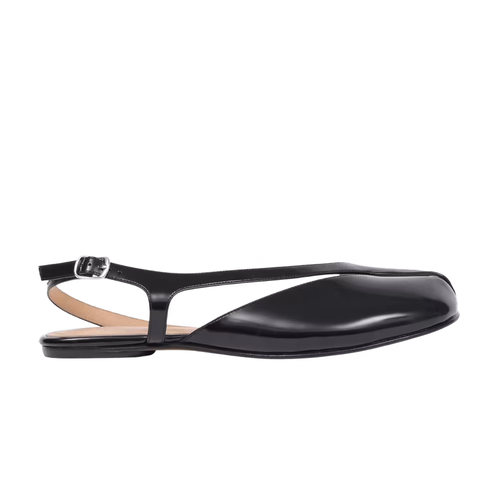 Maison Margiela Women's Tabi Flat Slingback Sandal Black