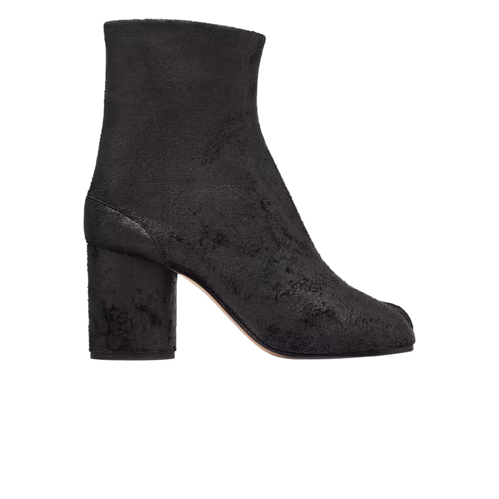 Maison Margiela Women's Tabi Ankle Boot Lasered Suede - Black