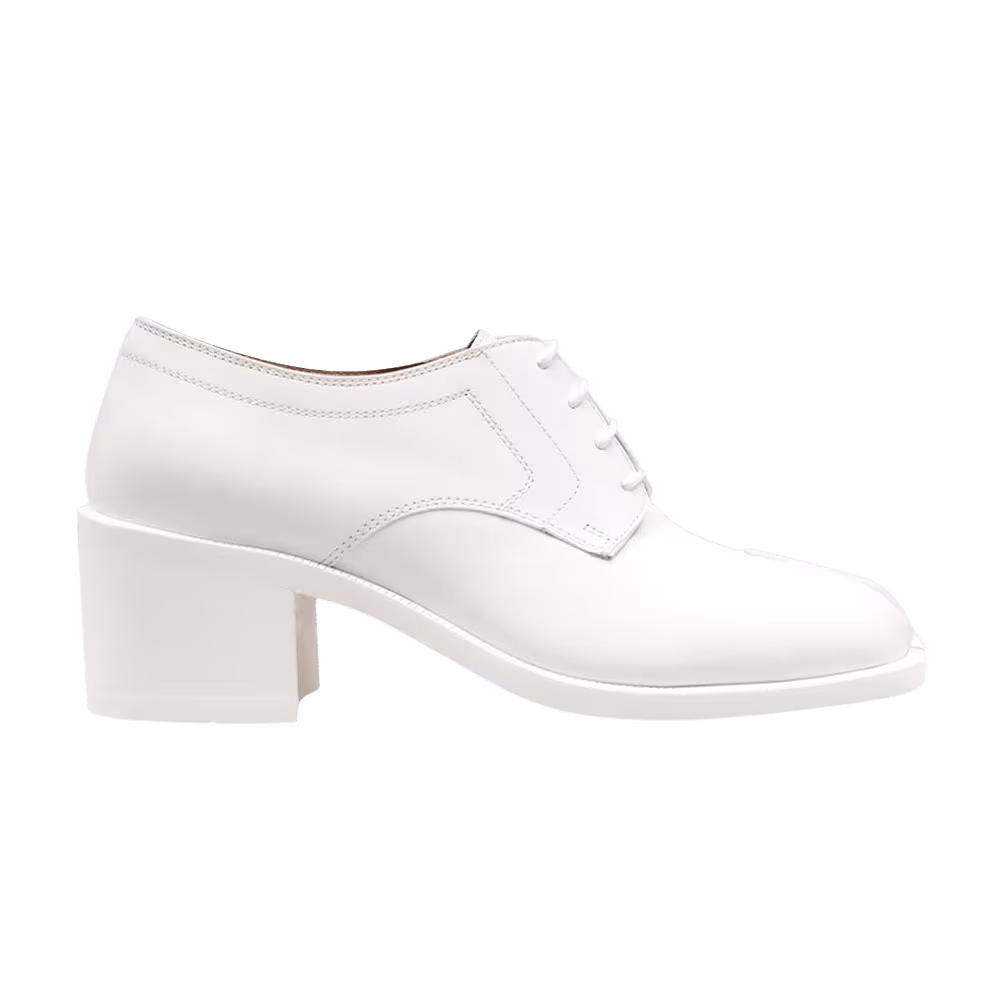 Maison Margiela Women's Tabi Mid Heel Derby White