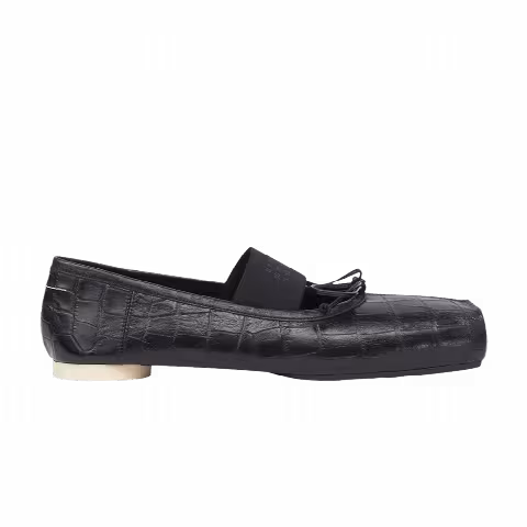 MM6 Maison Margiela Wmns Anatomic Ballerinas 'Black Croc'