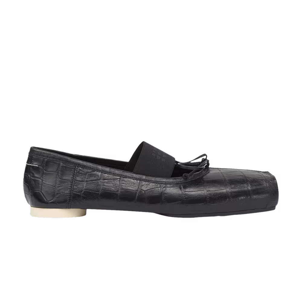 MM6 Maison Margiela Women's Anatomic Ballerinas Black Croc