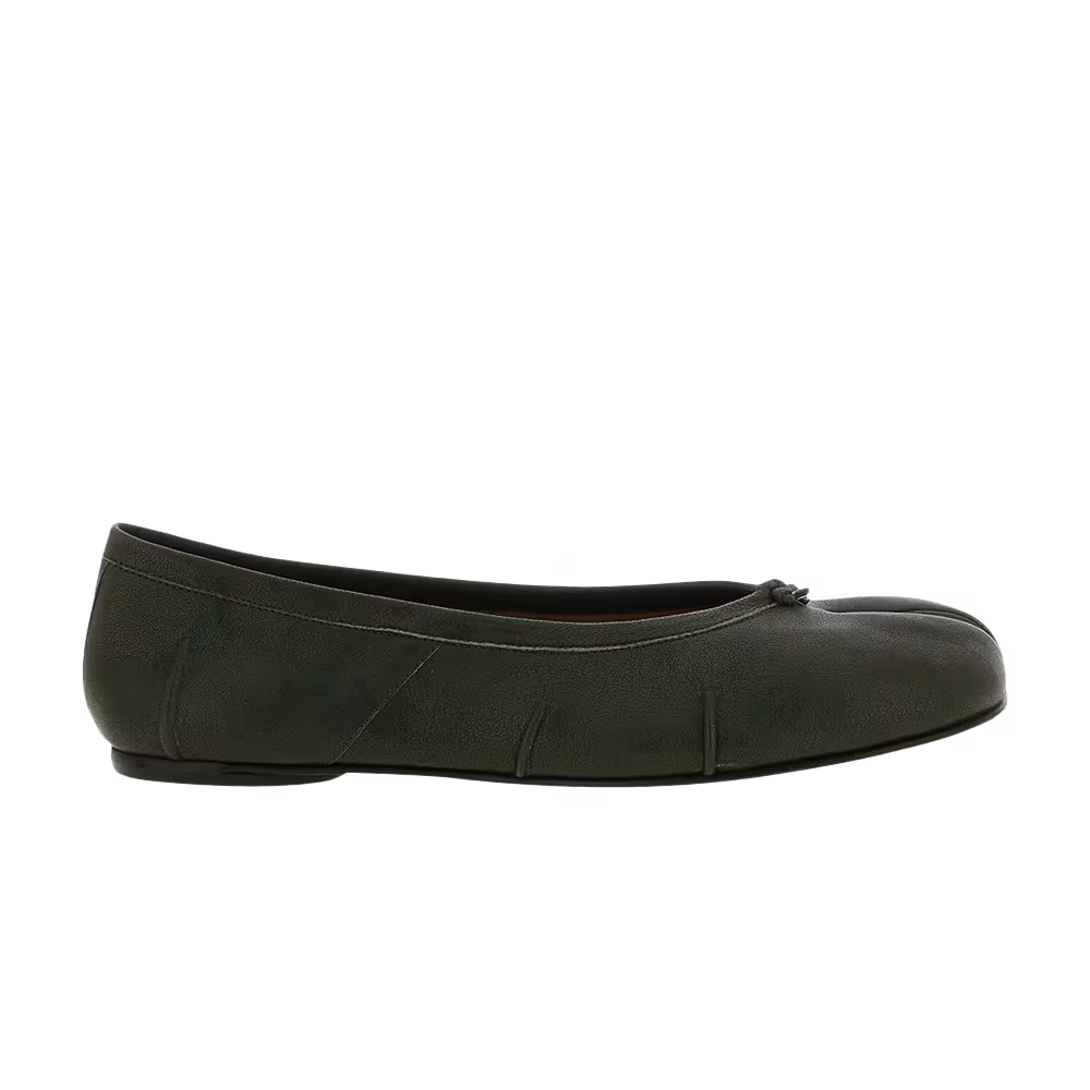 Maison Margiela Women's Tabi Ballerina New Flat Forest Green