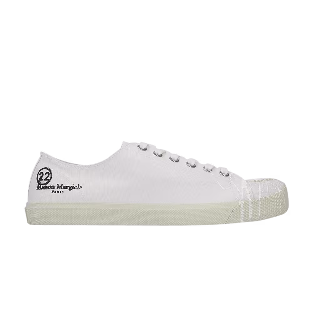 Maison Margiela Tabi Canvas Low White Spill