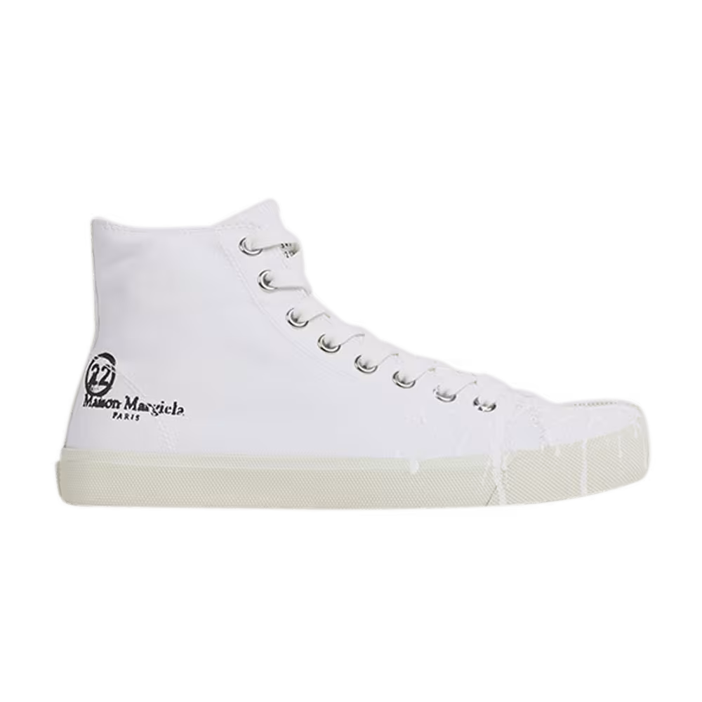 Maison Margiela Vandal Tabi Canvas High White Spill