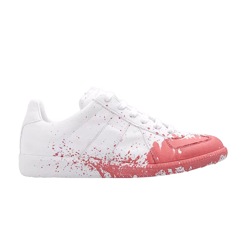 Maison Margiela Women's Replica Low Paint Splatter - White Pink
