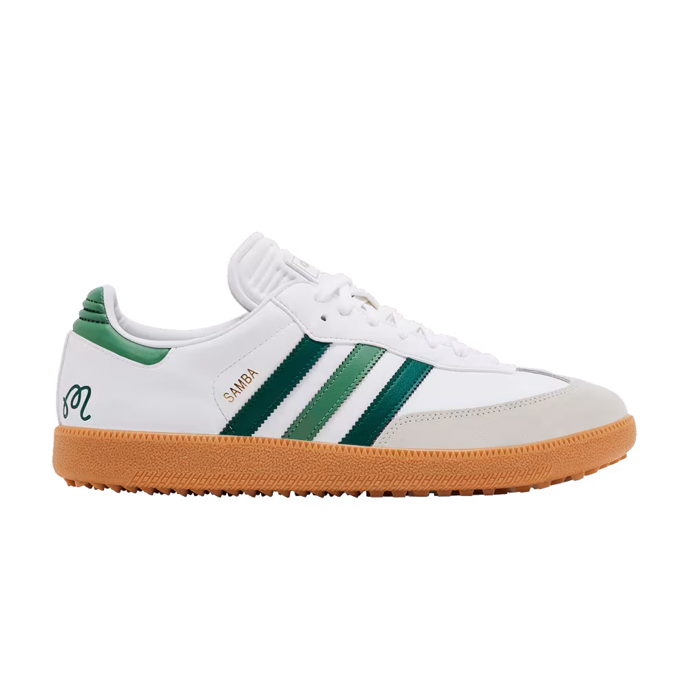Malbon Golf x adidas Samba Spikeless Golf White Preloved Green