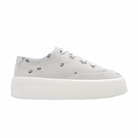 MM6 Maison Margiela Wmns Platform Sneaker 'Allover Number Print - Light Grey'