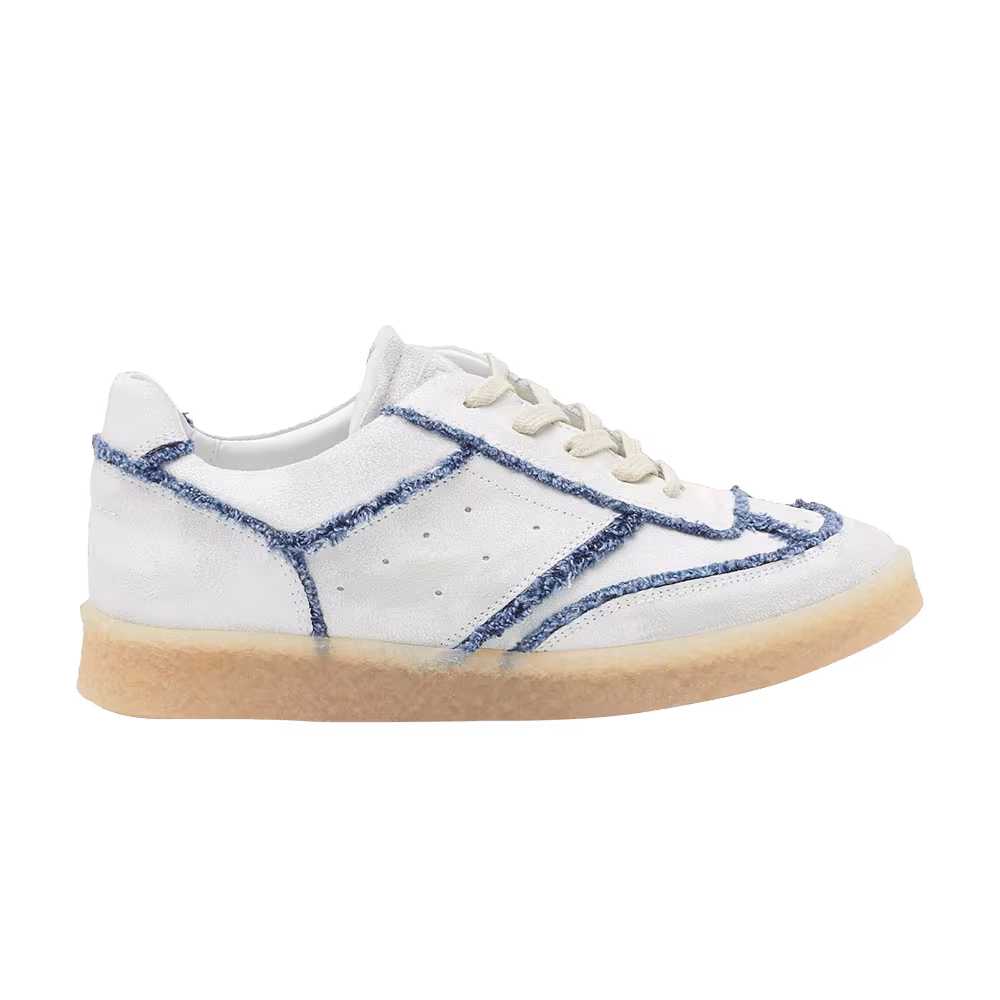 MM6 Maison Margiela Women's Sneaker White Blue Denim