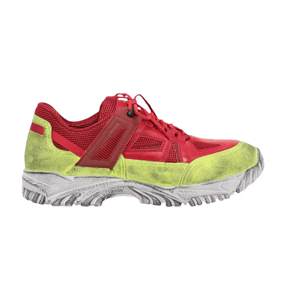 Maison Margiela Security Dirty Treatment Sneakers Yellow Red