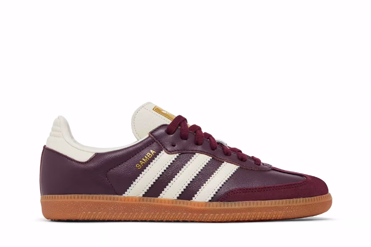 adidas Women's Samba OG Maroon, view 2