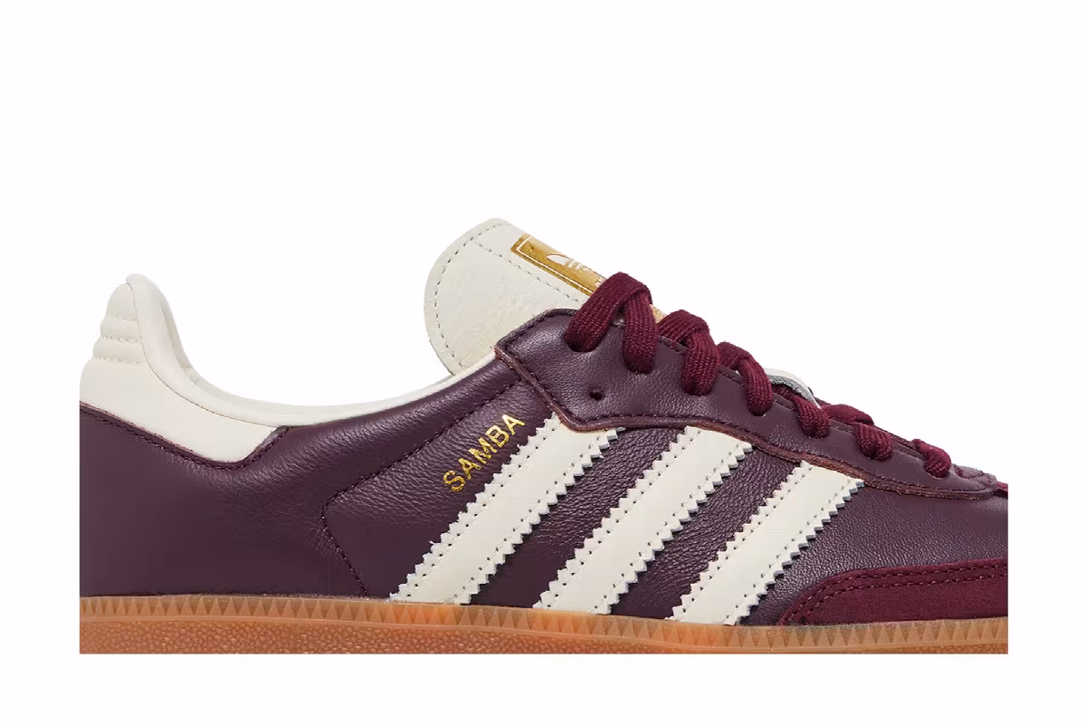 adidas Women's Samba OG Maroon, view 3
