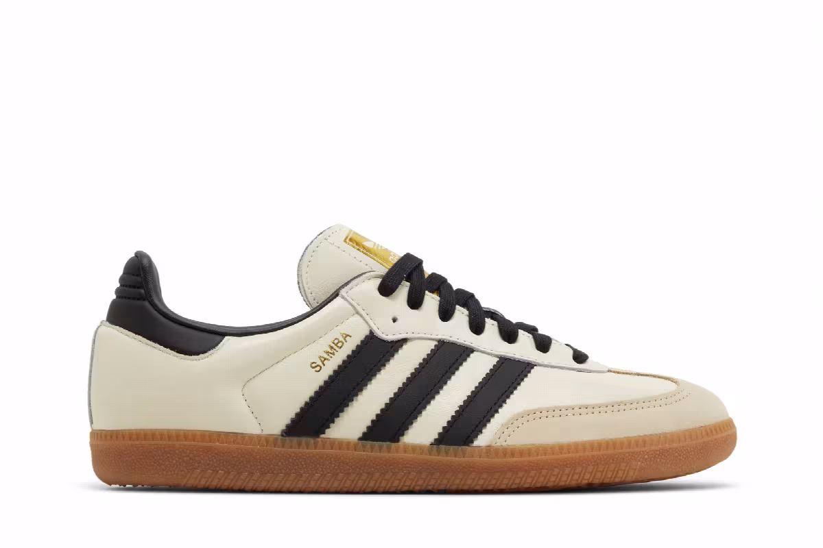 adidas Women's Samba OG Cream White Sand Strata, view 2