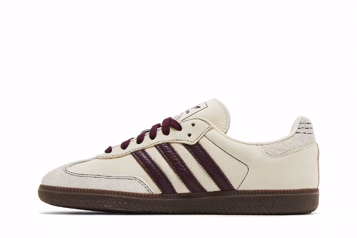 adidas Women's Samba OG Wonder White Maroon, view 4