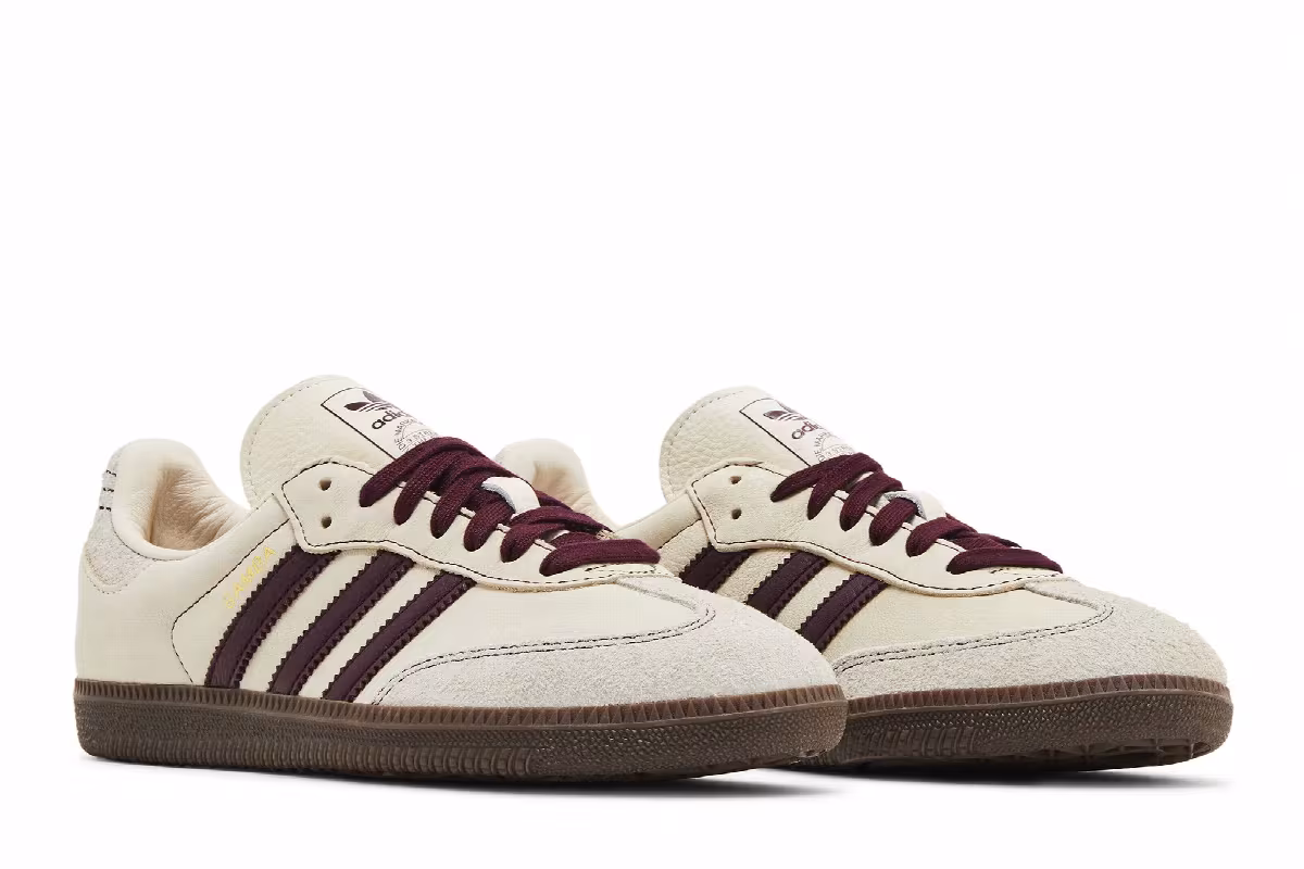 adidas Women's Samba OG Wonder White Maroon, view 9