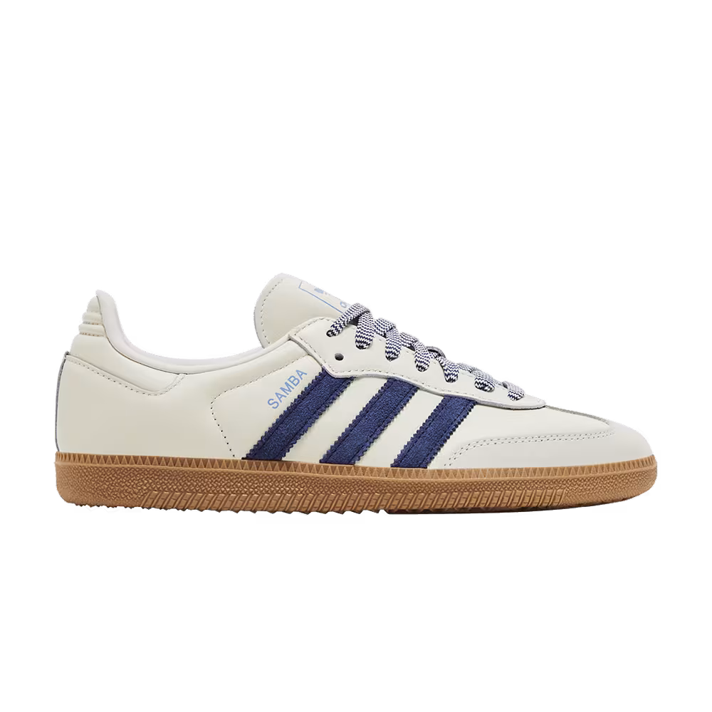 adidas Women's Samba OG Off White Dark Blue