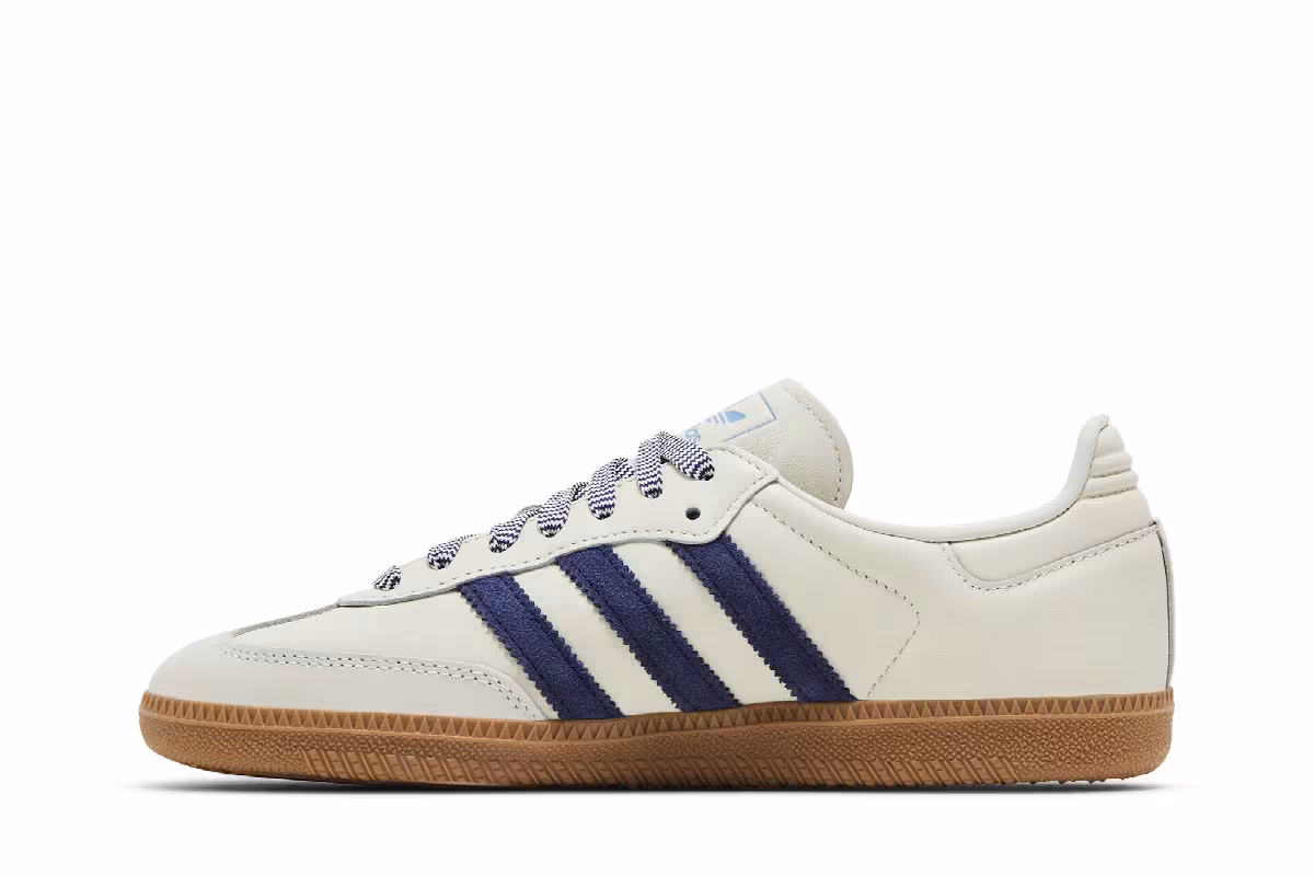 adidas Women's Samba OG Off White Dark Blue, view 4