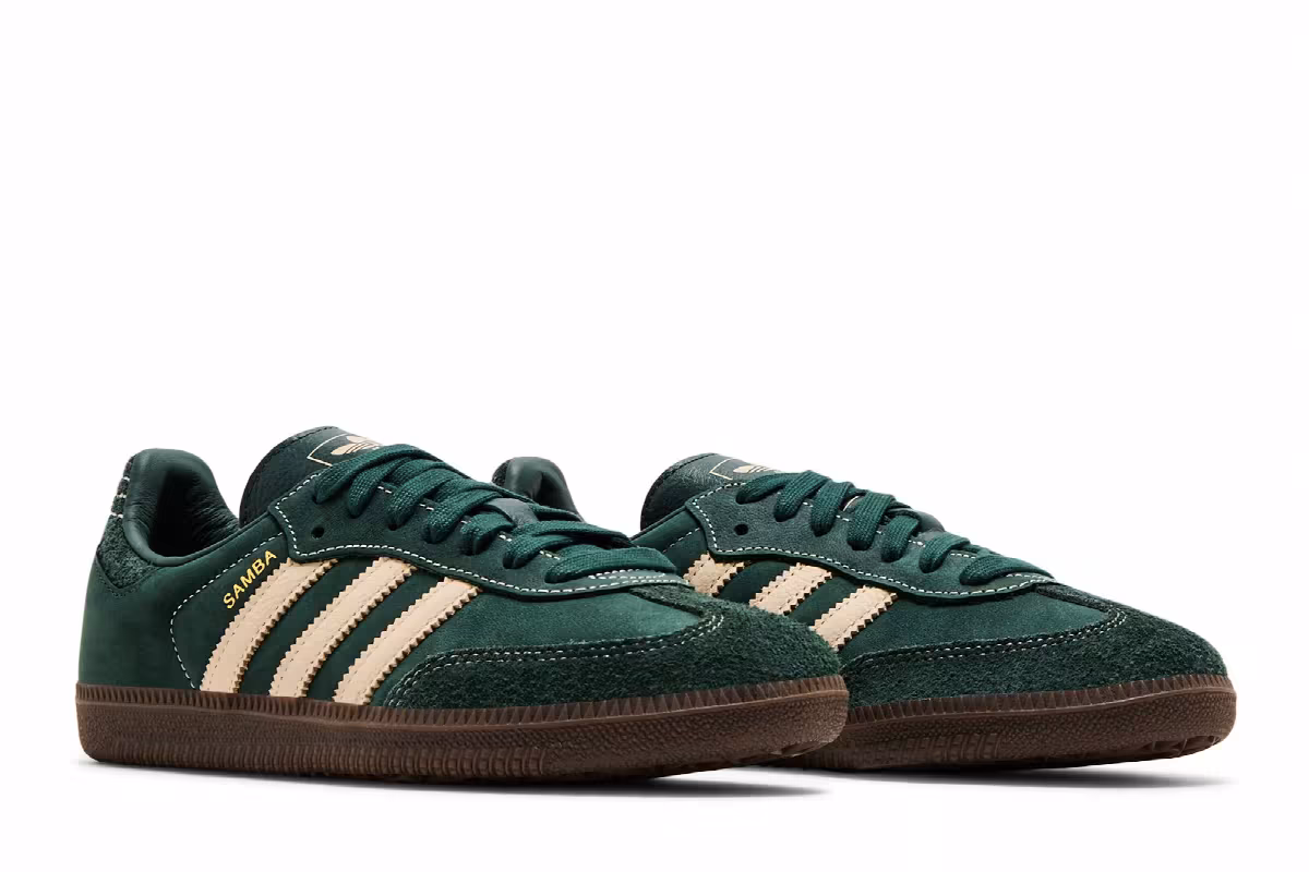 adidas Women's Samba OG Mineral Green, view 9