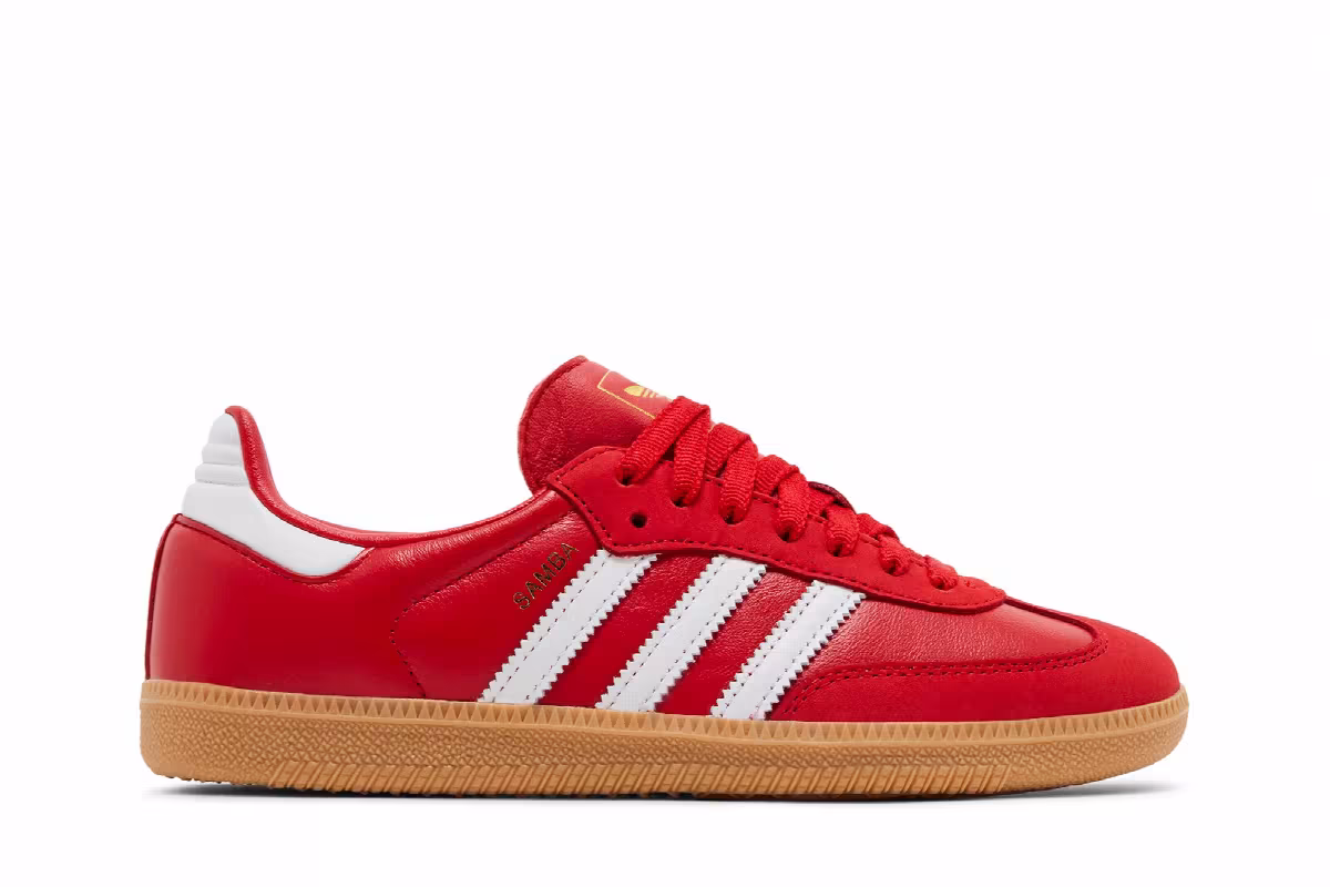 adidas Women's Samba OG Scarlet White, view 2