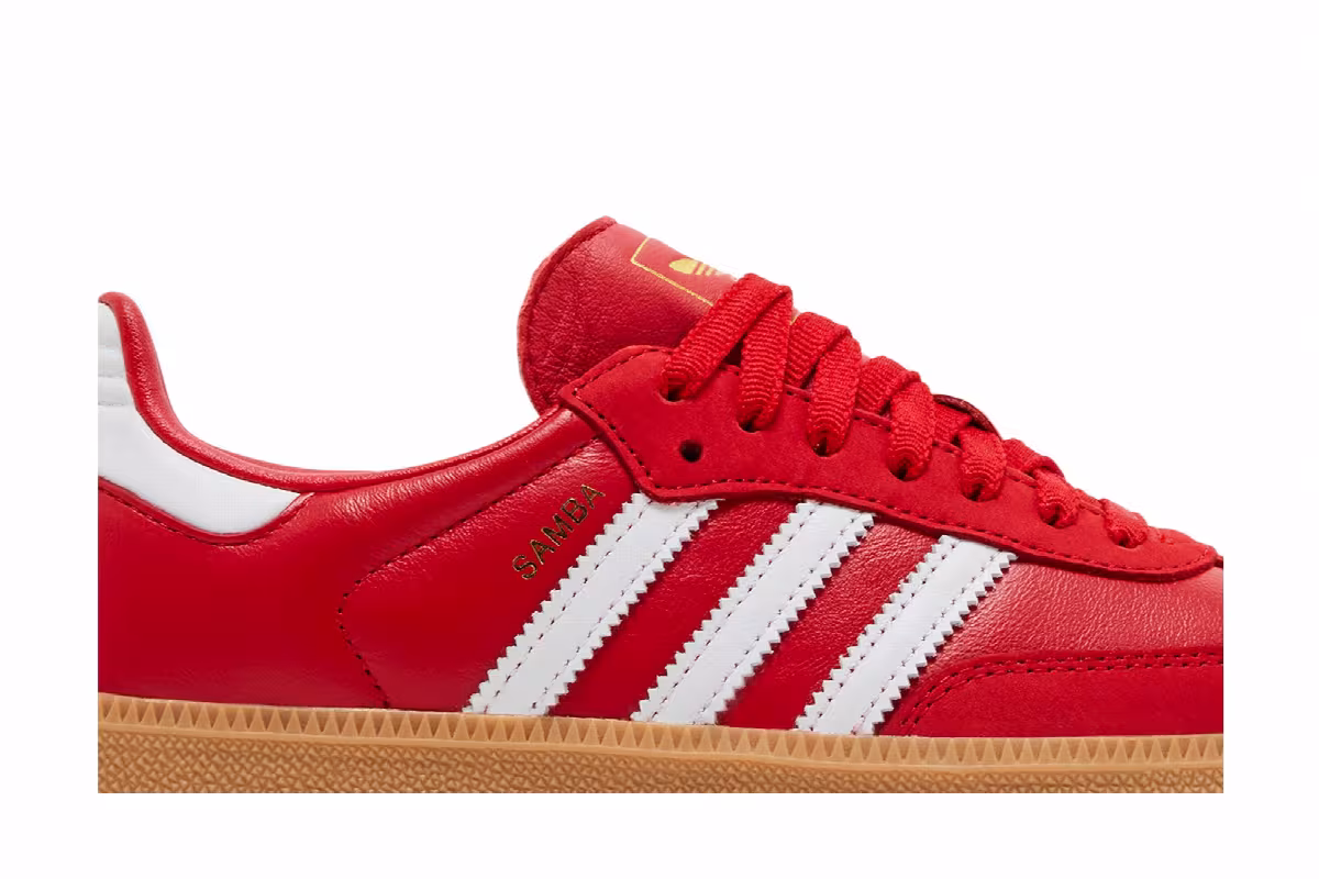 adidas Women's Samba OG Scarlet White, view 3