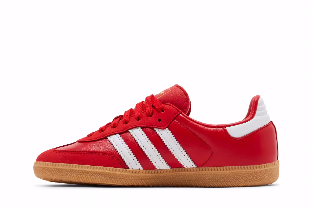 adidas Women's Samba OG Scarlet White, view 4