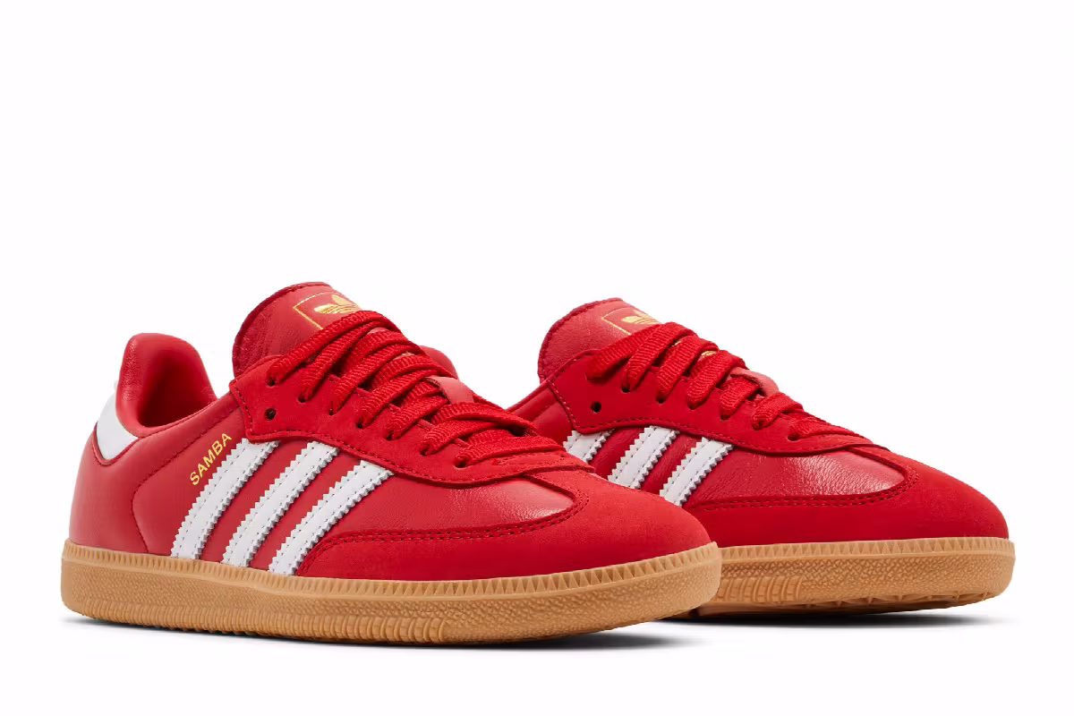 adidas Women's Samba OG Scarlet White, view 9
