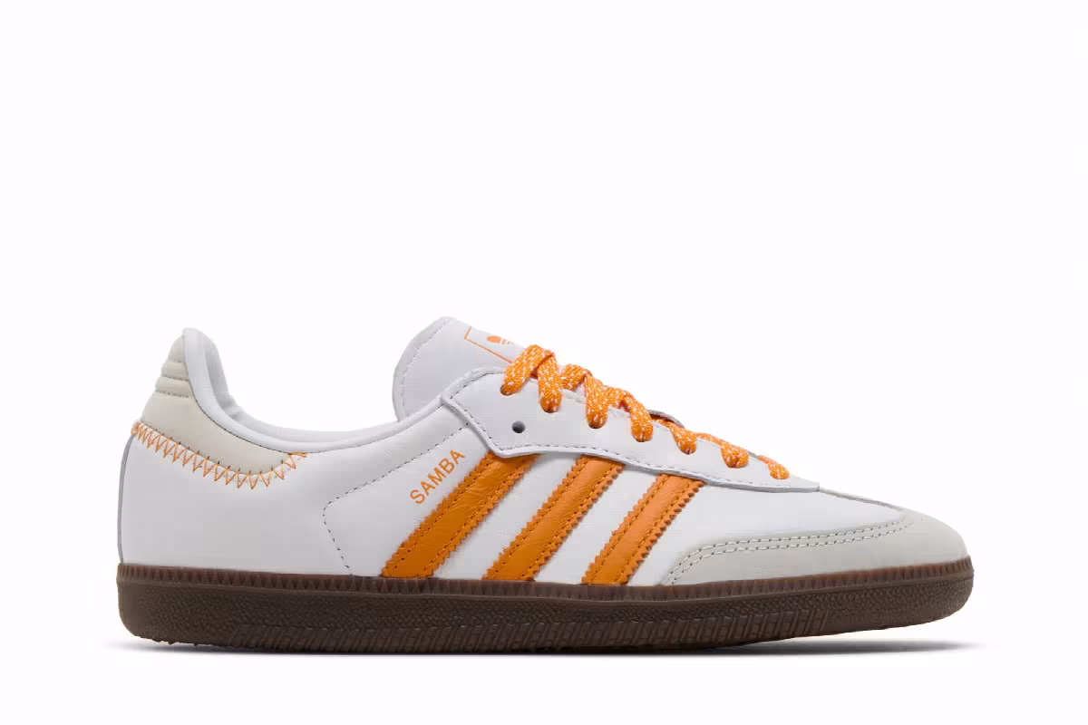 adidas Women's Samba OG White Equipment Orange, view 2