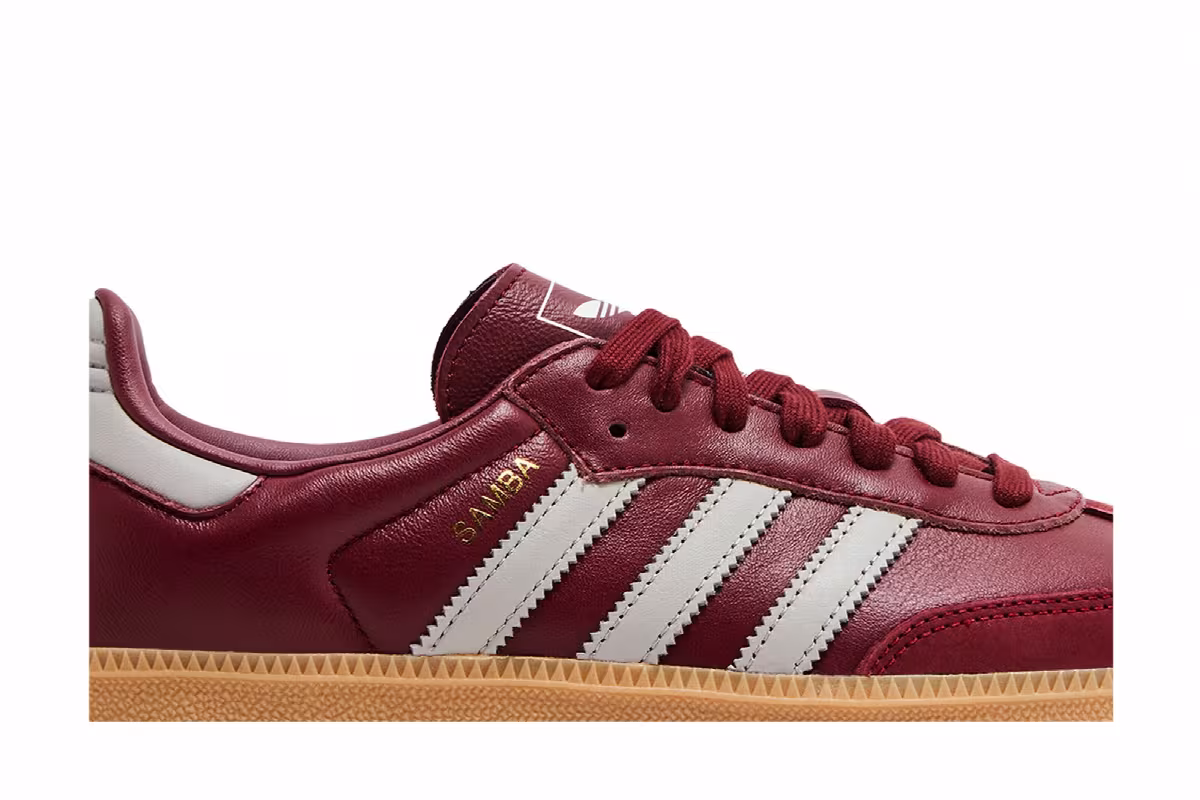 adidas Women's Samba OG Burgundy Gum, view 3