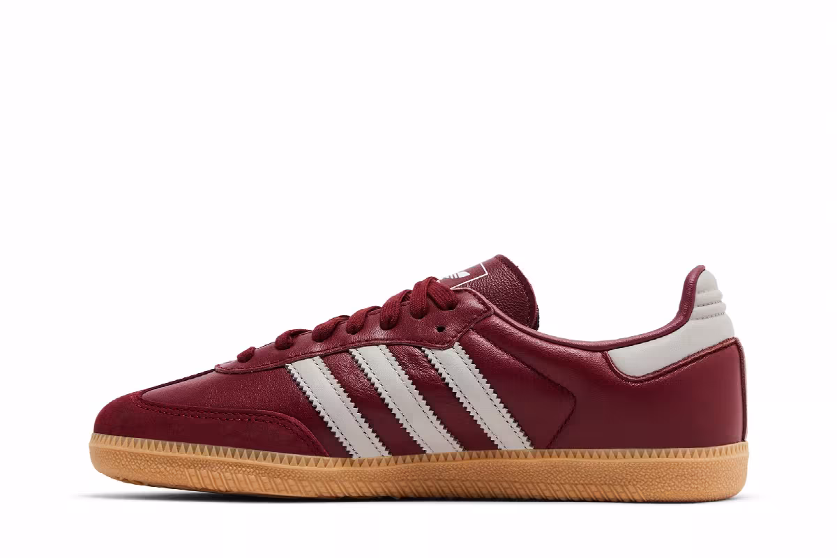 adidas Women's Samba OG Burgundy Gum, view 4