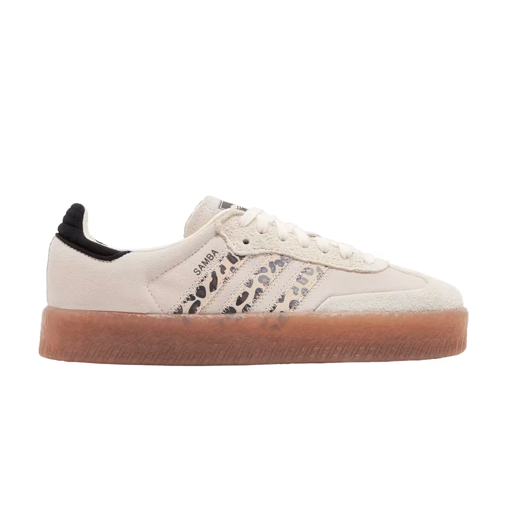adidas Women's Sambae Cream White Leopard