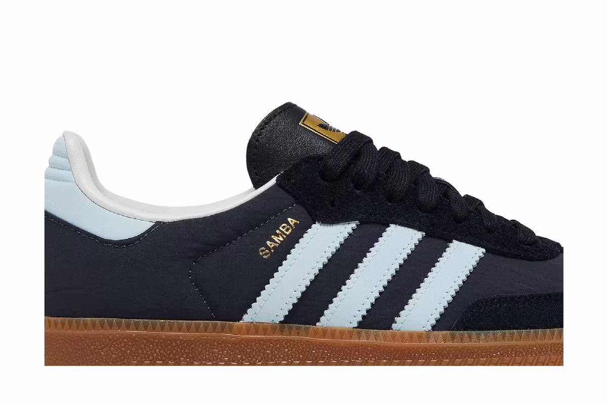 adidas Women's Samba OG Carbon Almost Blue Gum, view 3