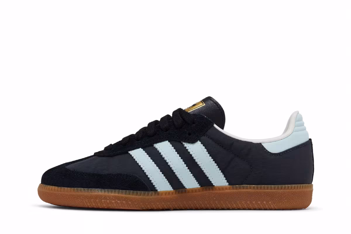 adidas Women's Samba OG Carbon Almost Blue Gum, view 4