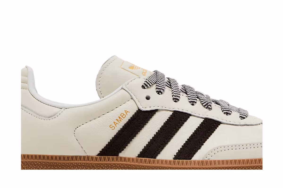 adidas Women's Samba OG Off White Dark Brown, view 3