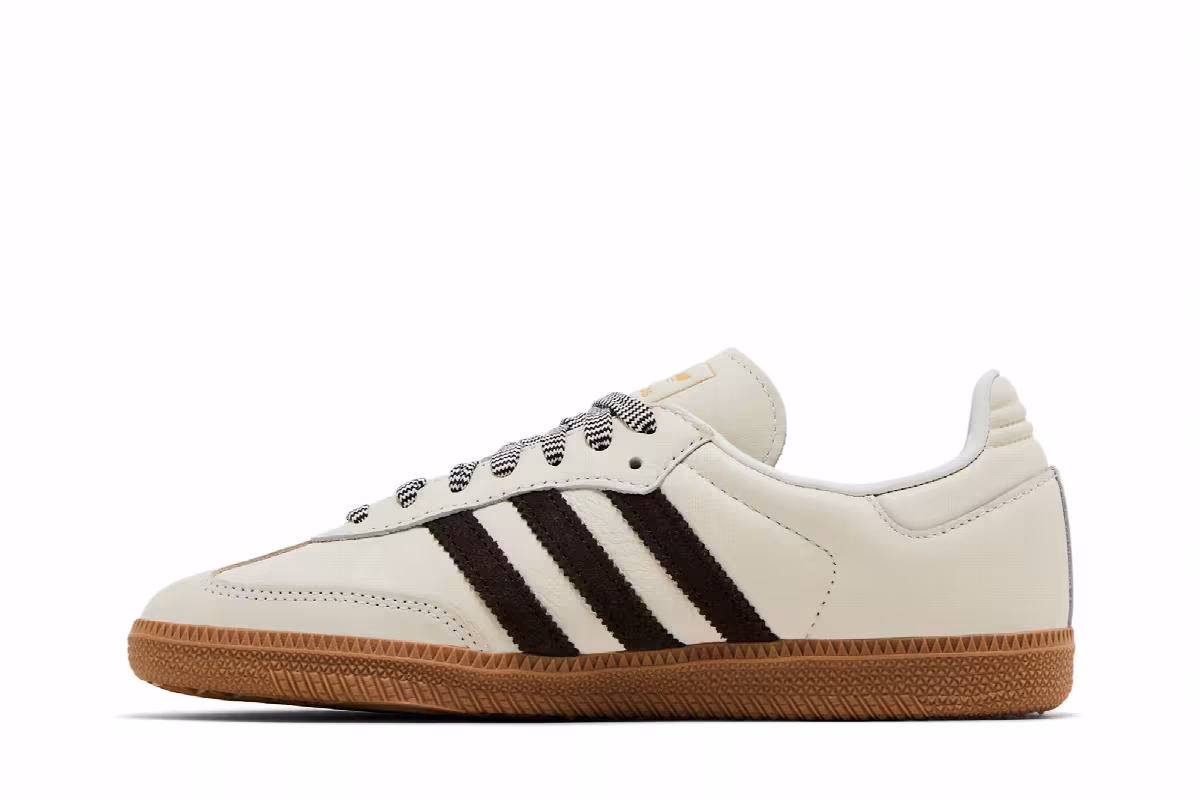 adidas Women's Samba OG Off White Dark Brown, view 4