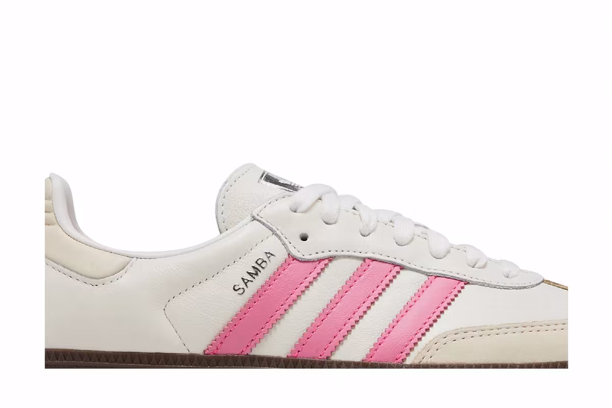 adidas Women's Samba OG White Lucid Pink, view 3