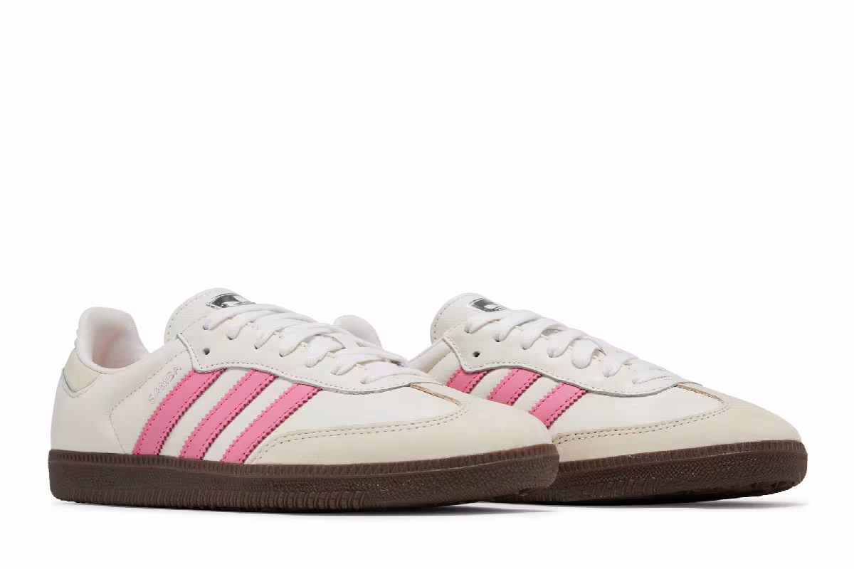 adidas Women's Samba OG White Lucid Pink, view 9