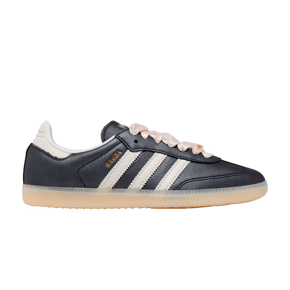 adidas Women's Samba Black Wonder Quartz Ribbon Laces