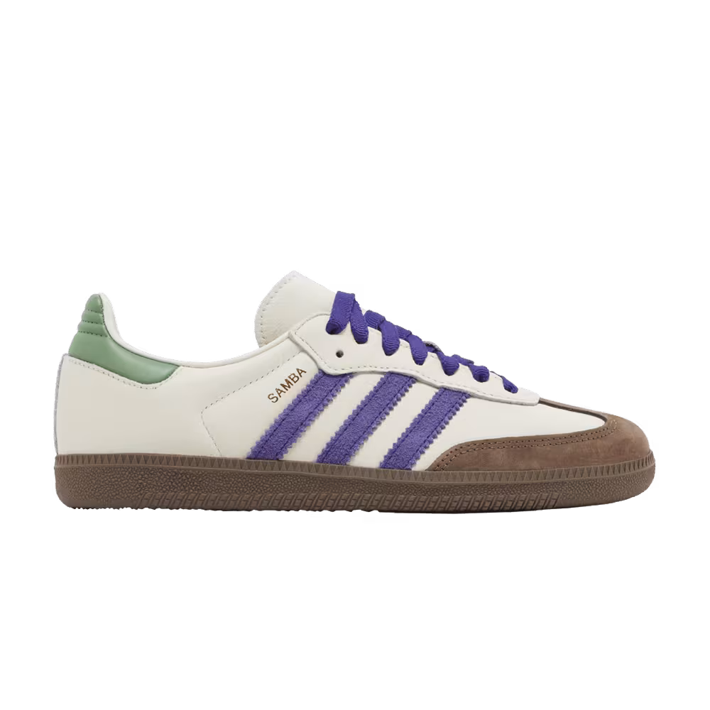 adidas Women's Samba OG Off White Purple Green