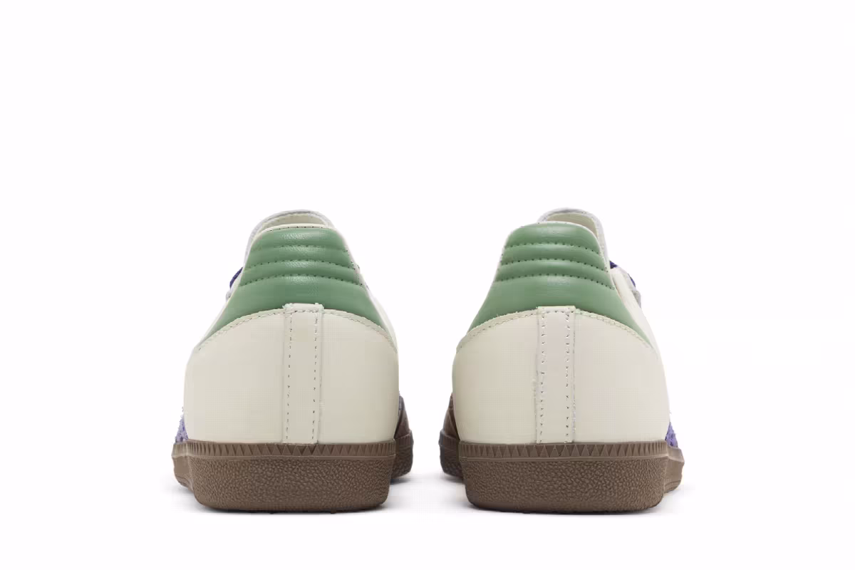adidas Women's Samba OG Off White Purple Green, view 7