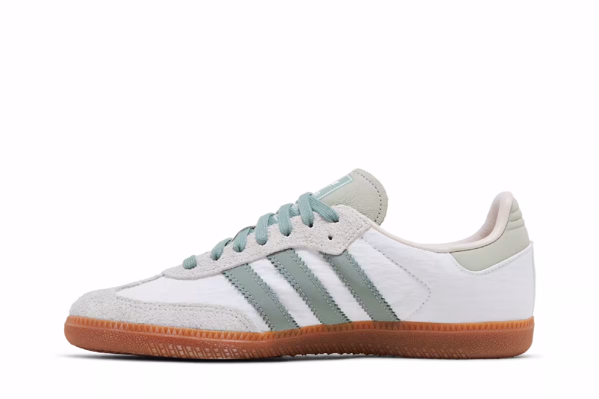adidas Women's Samba OG White Silver Green, view 4