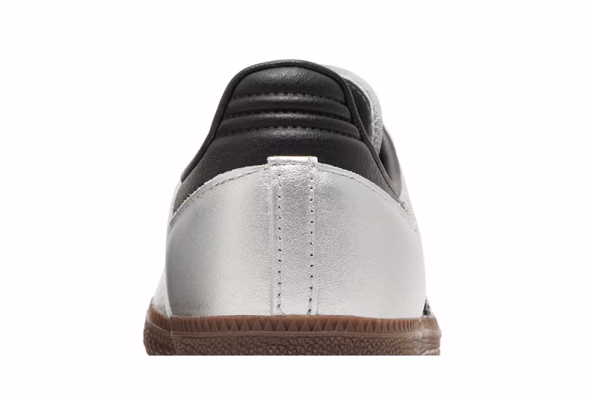 adidas Women's Samba Silver Metallic Black Gum, view 8