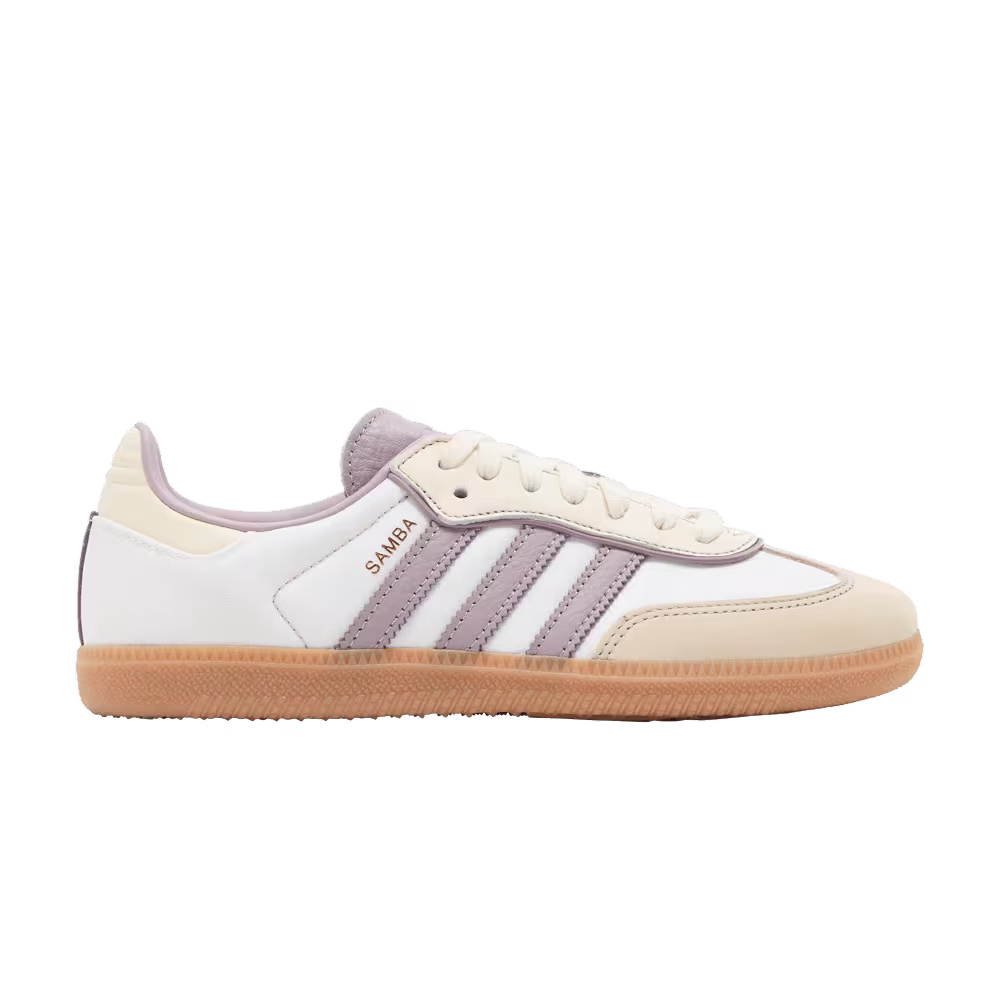 adidas Women's Samba OG Cream White Preloved Fig