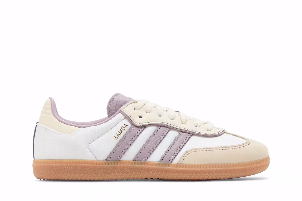 adidas Women's Samba OG Cream White Preloved Fig, view 2