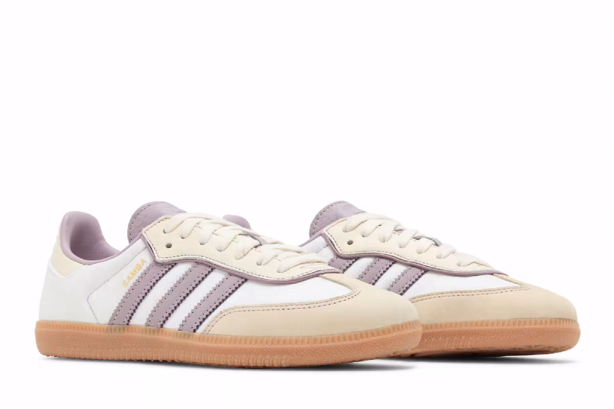 adidas Women's Samba OG Cream White Preloved Fig, view 9