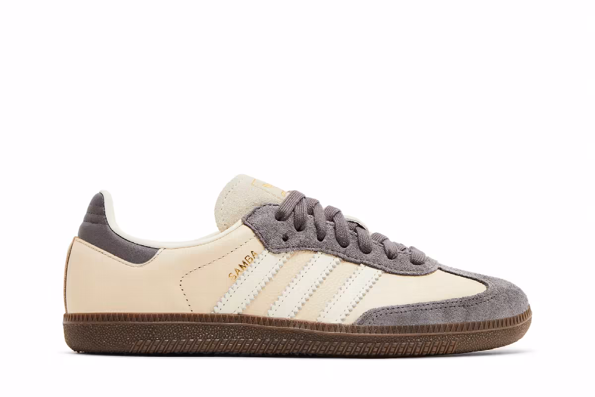 adidas Women's Samba OG Crystal Sand Charcoal, view 2