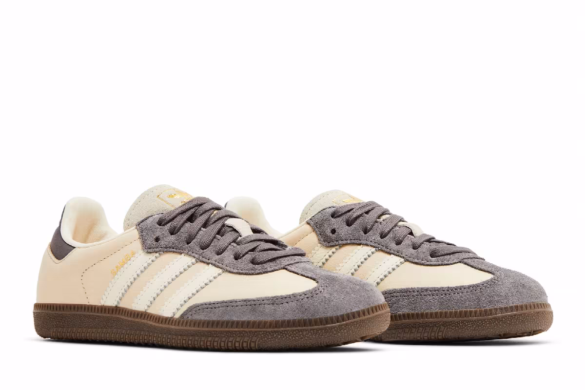adidas Women's Samba OG Crystal Sand Charcoal, view 9