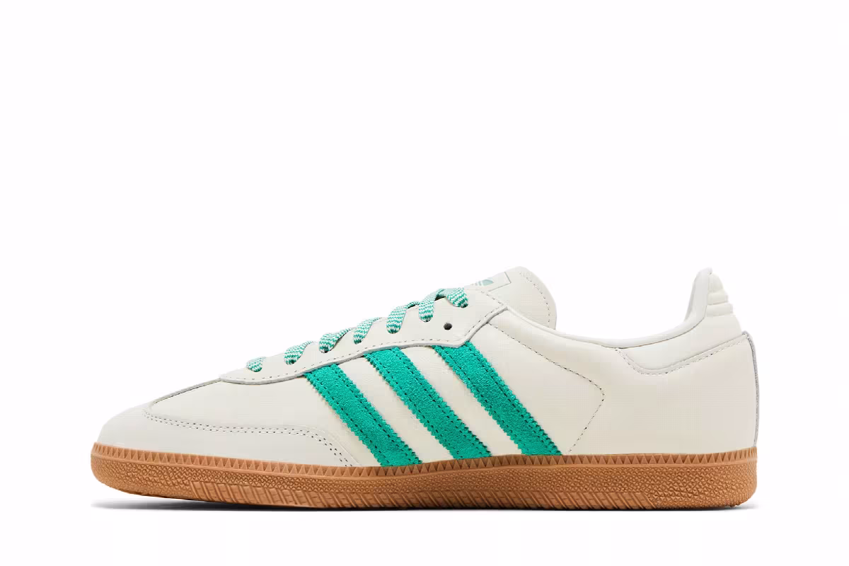 adidas Women's Samba OG Off White Court Green, view 4