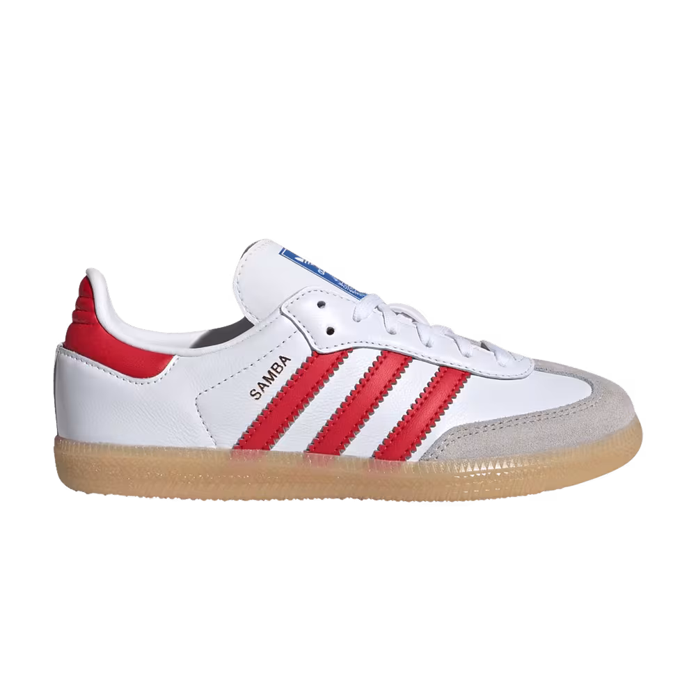 adidas Samba OG C White Collegiate Red Gum